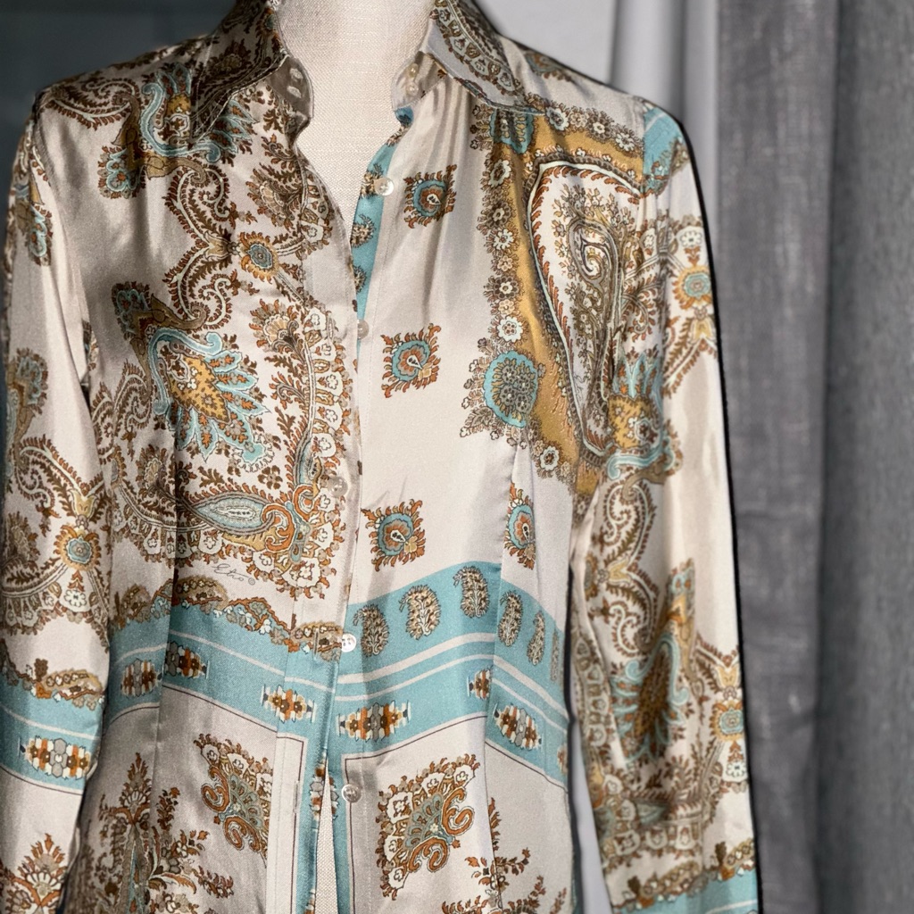 Etro Silk Paisley Button Down Shirt